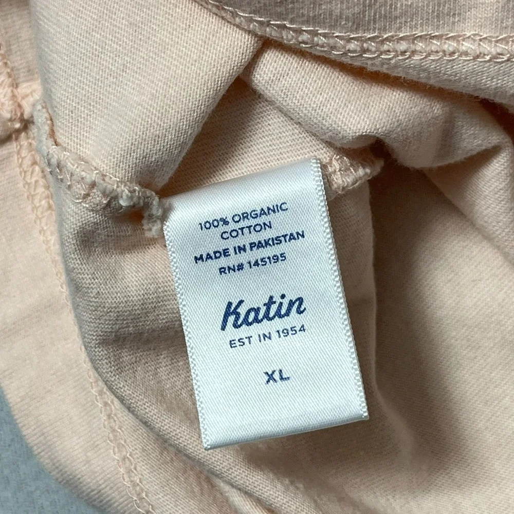 Kanvas by Katin T Shirt Men XL Long Sleeve See You Out There Pink Organic Cotton
